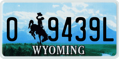 WY license plate 09439L