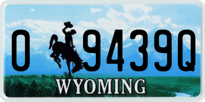 WY license plate 09439Q