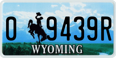 WY license plate 09439R