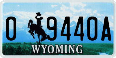 WY license plate 09440A