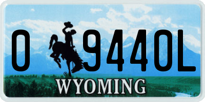 WY license plate 09440L
