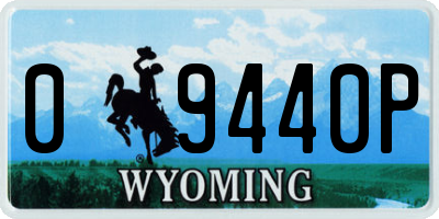 WY license plate 09440P