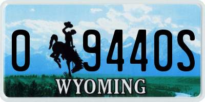 WY license plate 09440S