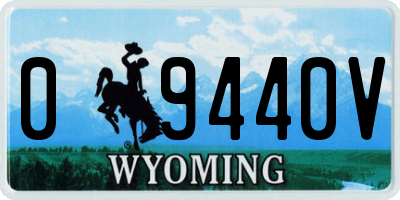 WY license plate 09440V