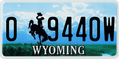 WY license plate 09440W