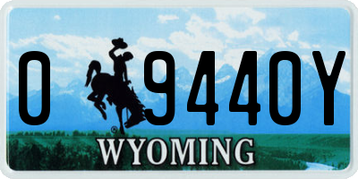WY license plate 09440Y