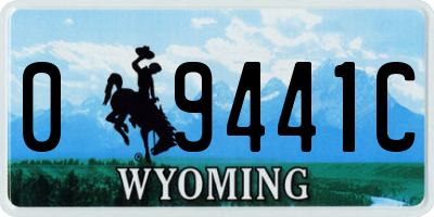 WY license plate 09441C