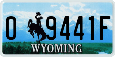 WY license plate 09441F