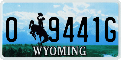 WY license plate 09441G
