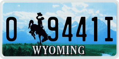 WY license plate 09441I
