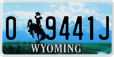 WY license plate 09441J