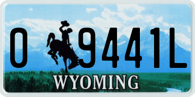 WY license plate 09441L