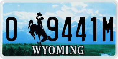 WY license plate 09441M