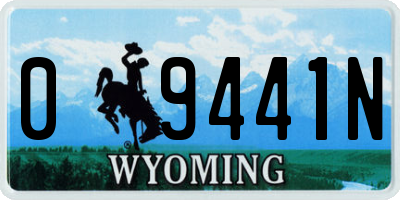 WY license plate 09441N