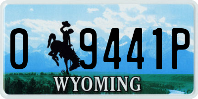 WY license plate 09441P