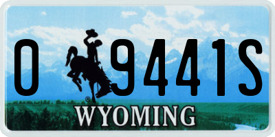 WY license plate 09441S