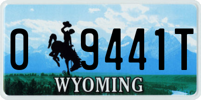 WY license plate 09441T