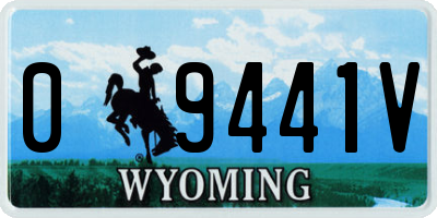 WY license plate 09441V