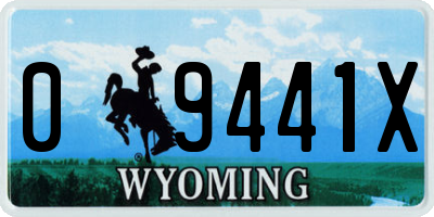 WY license plate 09441X
