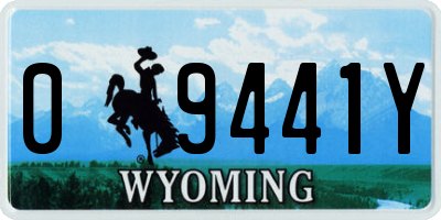 WY license plate 09441Y