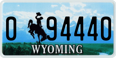 WY license plate 094440