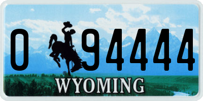 WY license plate 094444