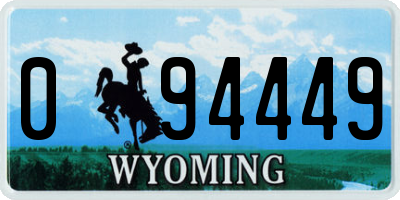 WY license plate 094449