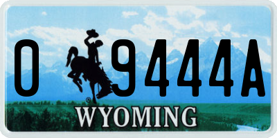 WY license plate 09444A