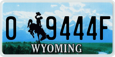 WY license plate 09444F