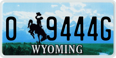 WY license plate 09444G