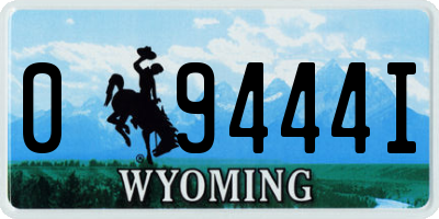 WY license plate 09444I