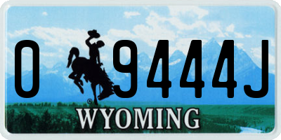 WY license plate 09444J