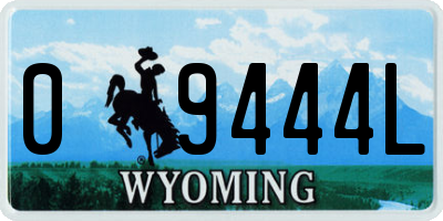 WY license plate 09444L