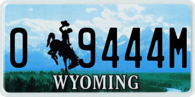 WY license plate 09444M