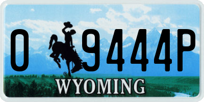 WY license plate 09444P