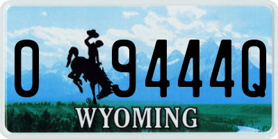 WY license plate 09444Q