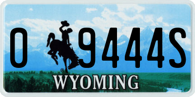 WY license plate 09444S