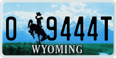WY license plate 09444T