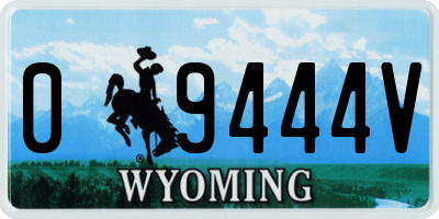 WY license plate 09444V