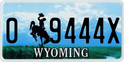 WY license plate 09444X