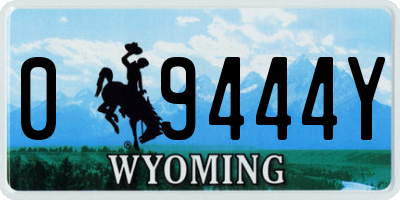 WY license plate 09444Y