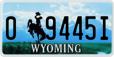 WY license plate 09445I