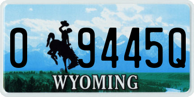 WY license plate 09445Q