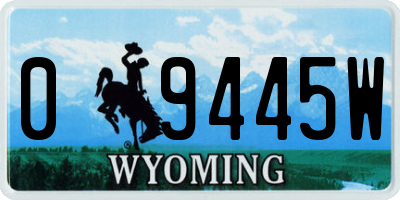 WY license plate 09445W