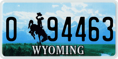 WY license plate 094463