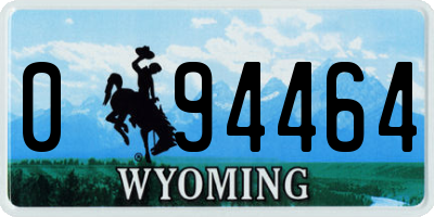 WY license plate 094464