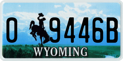 WY license plate 09446B