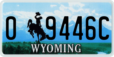 WY license plate 09446C