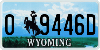WY license plate 09446D