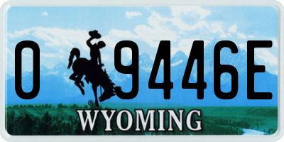 WY license plate 09446E